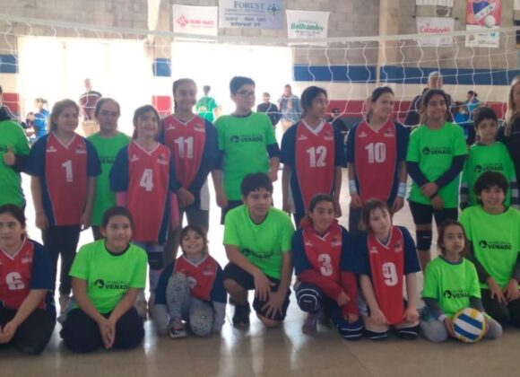 Escuelas Deportivas: encuentro de mini vóley mixto en el Club Jorge Newbery