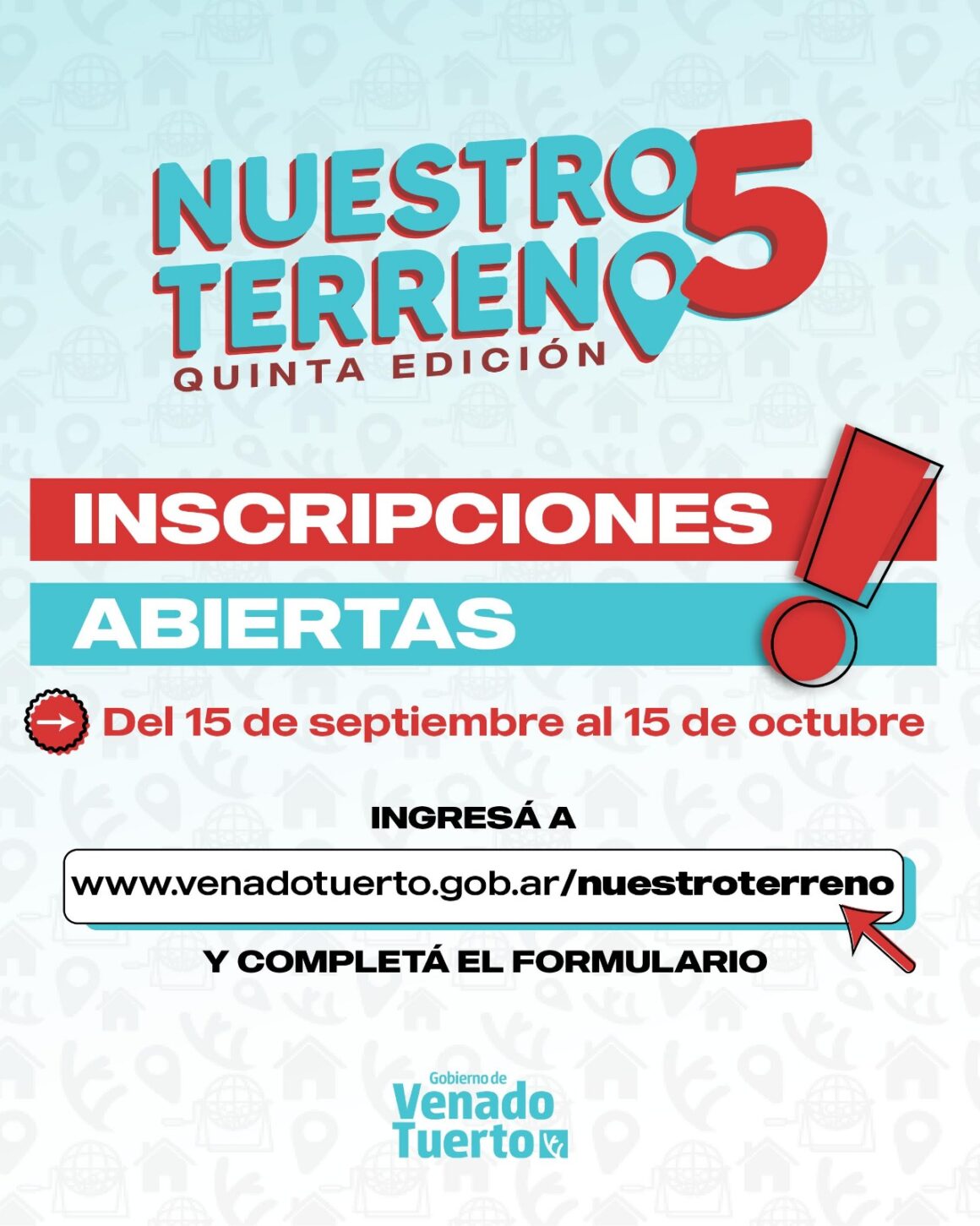 Este lunes comienza la inscripción al programa «Nuestro Terreno 5»
