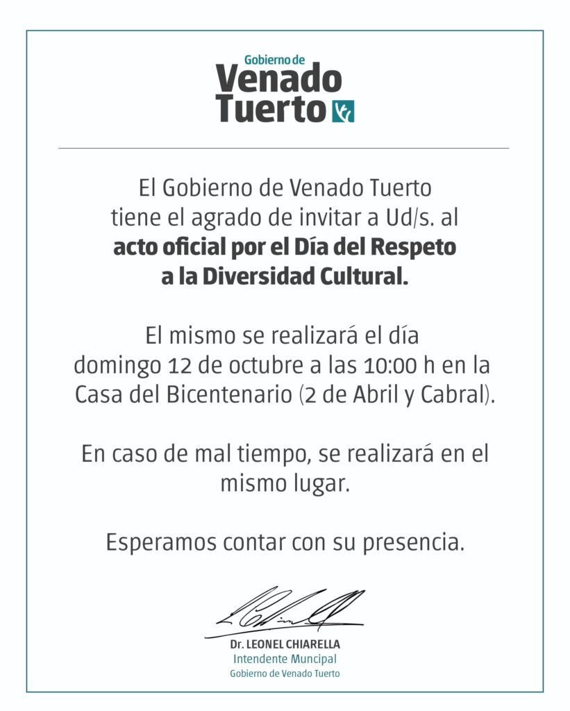 Acto en el Día del Respeto a la Diversidad Cultural en Casa del Bicentenario
