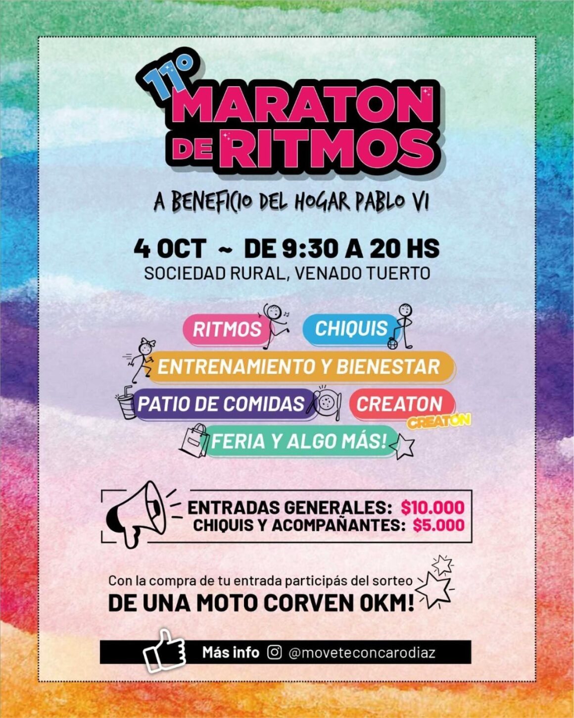 Se viene la 11º edición de la Maratón de Ritmos a beneficio del Hogar Pablo VI