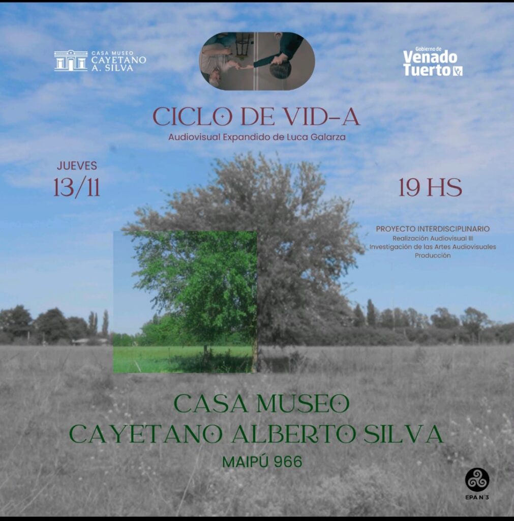 Cine en la Casa Museo: Luca Galarza presenta su audiovisual expandido “Ciclo de VID-a”