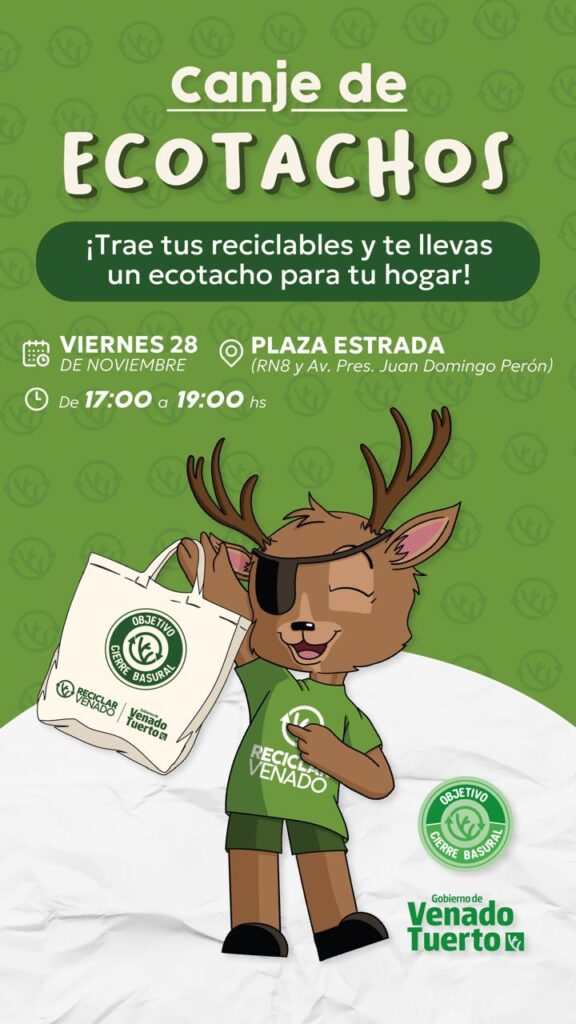 “Objetivo Cierre Basural”: Nuevo canje de ecotachos en plaza Estrada