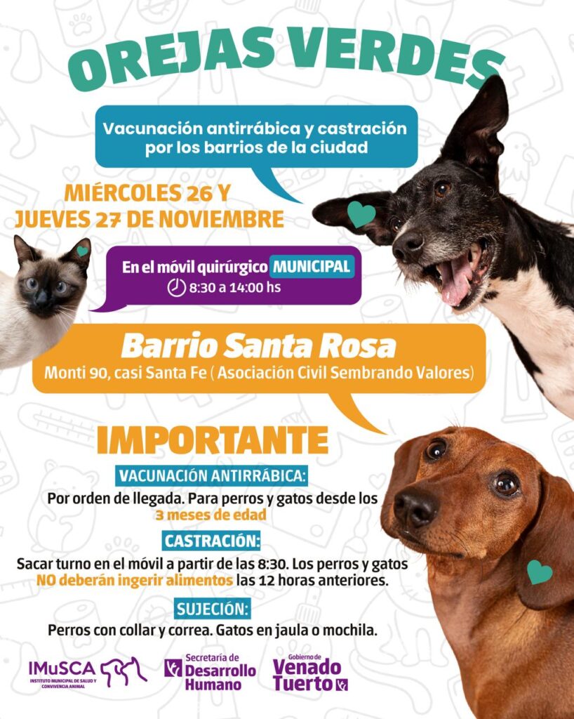 El programa “Orejas Verdes” finaliza noviembre con una doble jornada en el barrio Santa Rosa