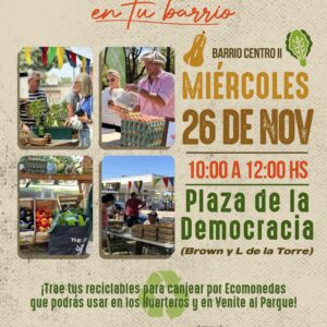 Otro miércoles de “Huerteros en tu Barrio” en plaza de la Democracia Otro miércoles de “Huerteros en tu Barrio” en plaza de la Democracia