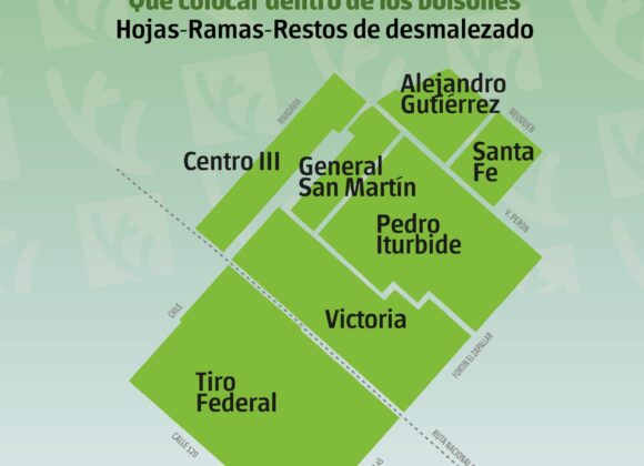 Recolección de residuos verdes Zona 4, domingo 23 de noviembre