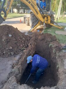 Construcción de sumideros y trazado de cunetas, entre las tareas de la división Desagües