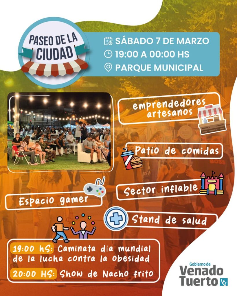 Verano en Venado: “Paseo de la Ciudad” en el Parque Municipal con caminata saludable, artesanos y espectáculos