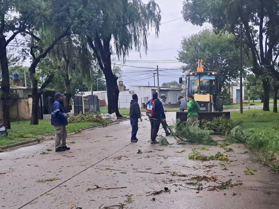 Intenso operativo del Gobierno de Venado Tuerto tras el temporal