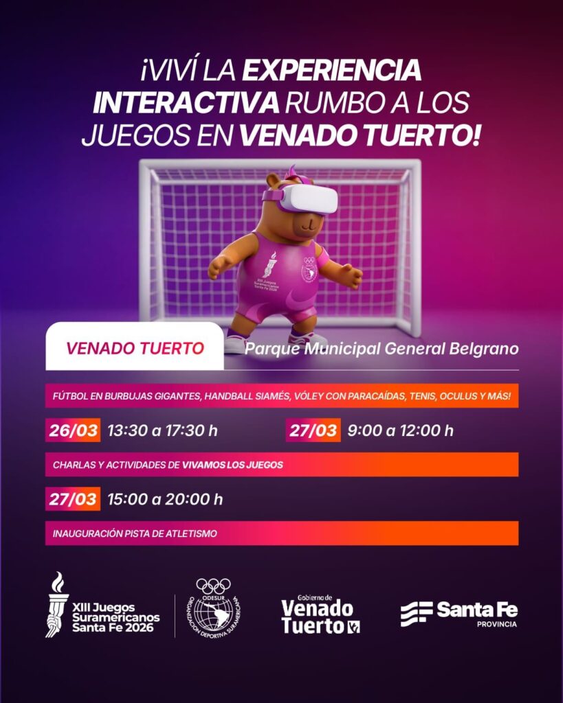 Experiencia interactiva rumbo a los XIII Juegos Suramericanos en el Parque Municipal
