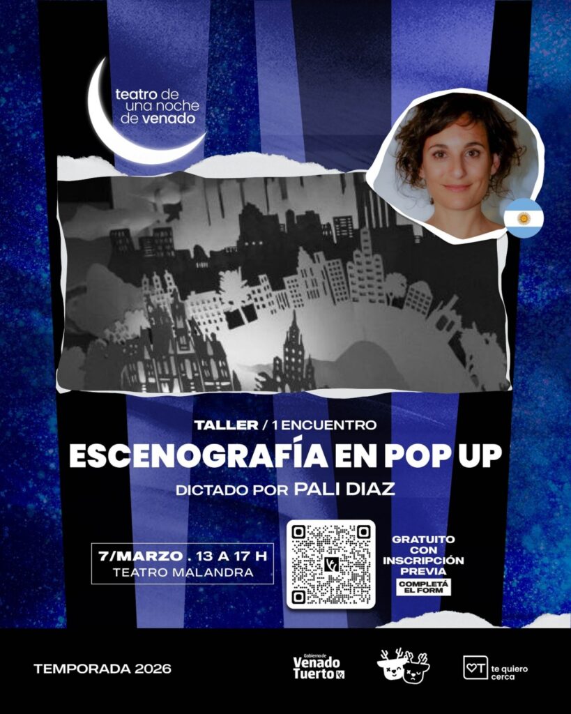 “Teatro de una Noche de Venado”: En sala Malandra se ofrecerá un taller gratuito sobre Escenografía en Pop Up