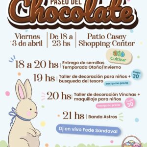 El Gobierno de Venado Tuerto realizará “El Paseo del Chocolate” en Patio Casey