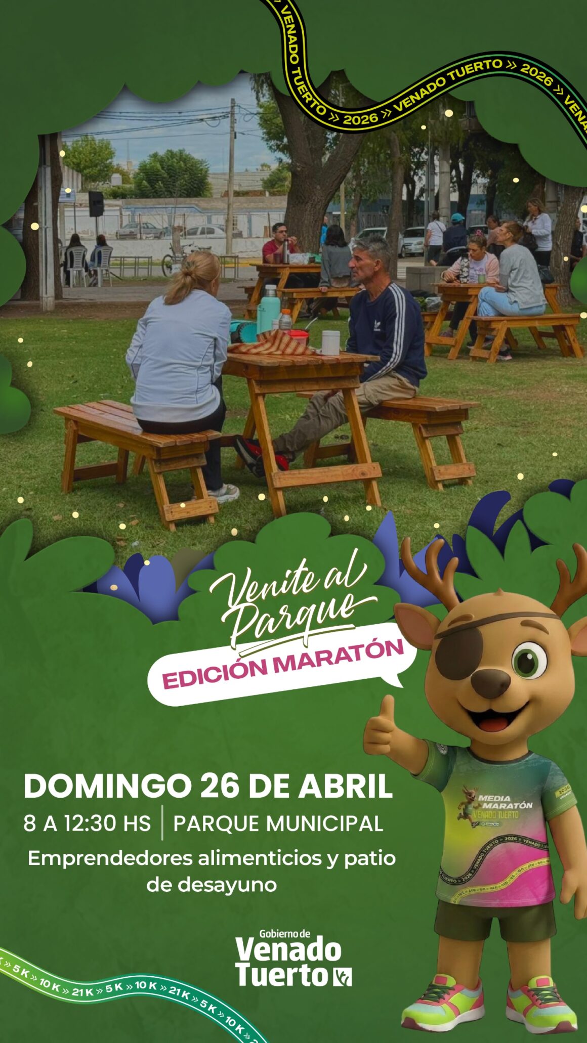 Venado Tuerto se prepara para una jornada deportiva y familiar en el Parque Municipal