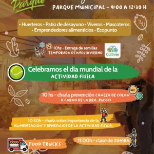 Edición especial: Entrega de semillas, actividad física, charlas de salud y food trucks en “Venite al Parque”