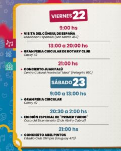 Agenda de fin de semana signada por el feriado del 25 de Mayo y la reinauguración de la Sala “José Pedroni”