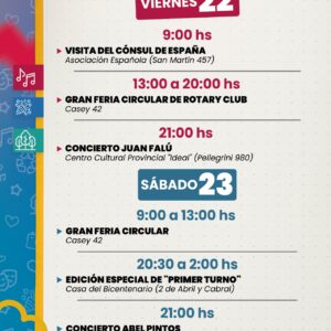 Agenda de fin de semana signada por el feriado del 25 de Mayo y la reinauguración de la Sala “José Pedroni”
