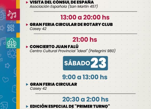 Agenda de fin de semana signada por el feriado del 25 de Mayo y la reinauguración de la Sala “José Pedroni”