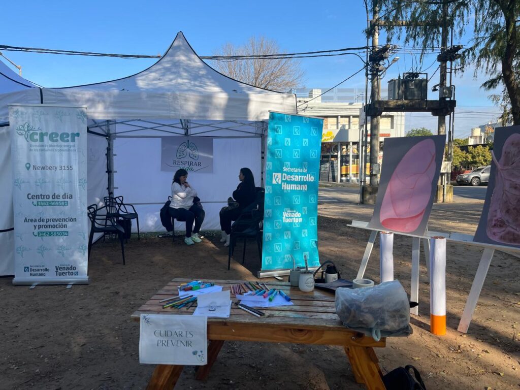 Venado Tuerto libre de humo: jornada de concientización en el “Venite al Parque” por el Día Mundial sin Tabaco