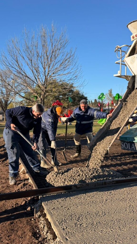 “Quiero a Mi Plaza”: avanza la renovación total y construcción del Playón Deportivo en plaza Ara San Juan