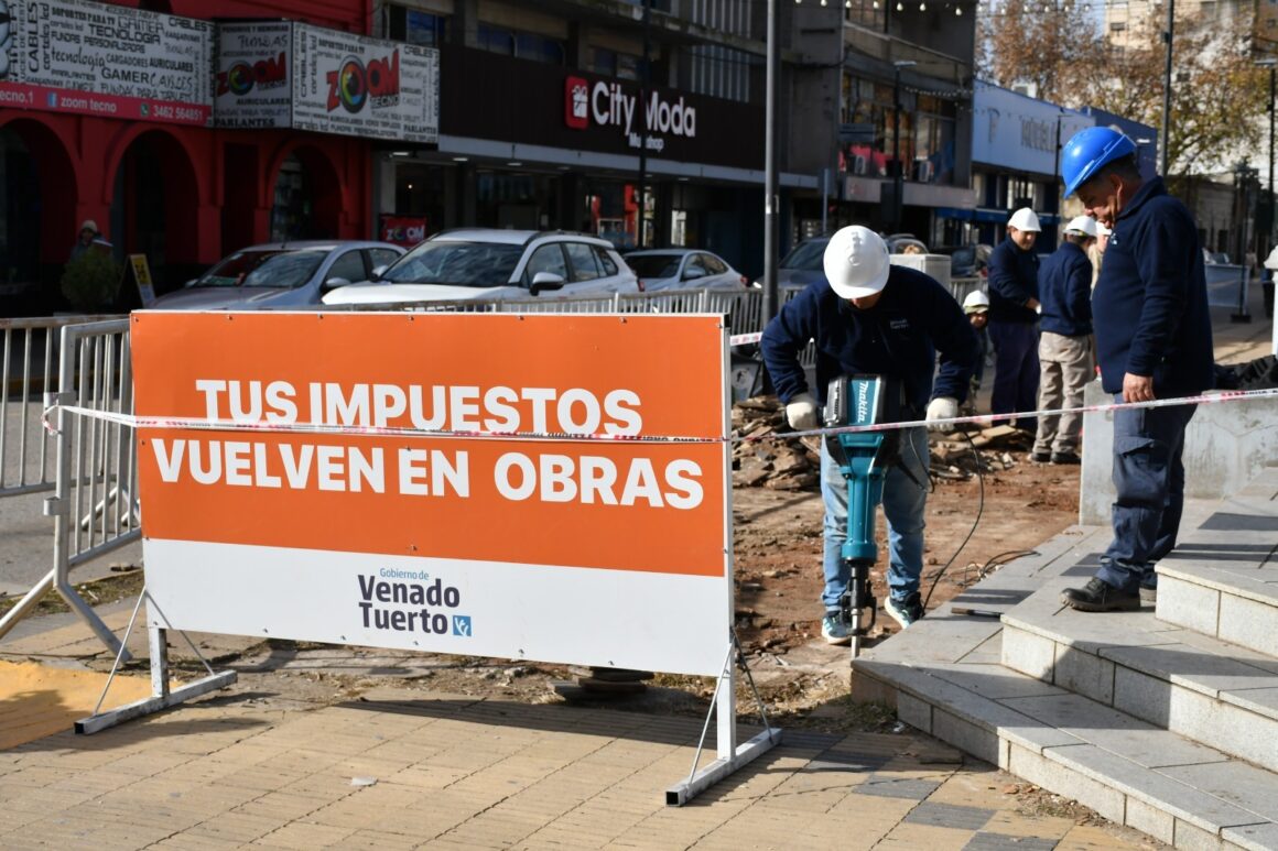 Modernización de calle Belgrano: el Gobierno de Venado Tuerto inicia una obra que transformará el principal corredor comercial de la ciudad