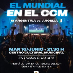 ¡El Mundial se vive en pantalla gigante!: alentá a la Selección en el CCM
