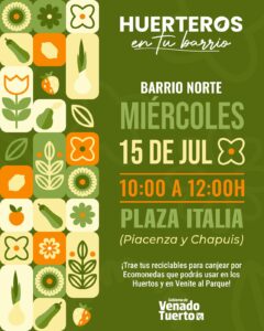 “Huerteros en tu Barrio” estará este miércoles en plaza Italia con sus productos saludables
