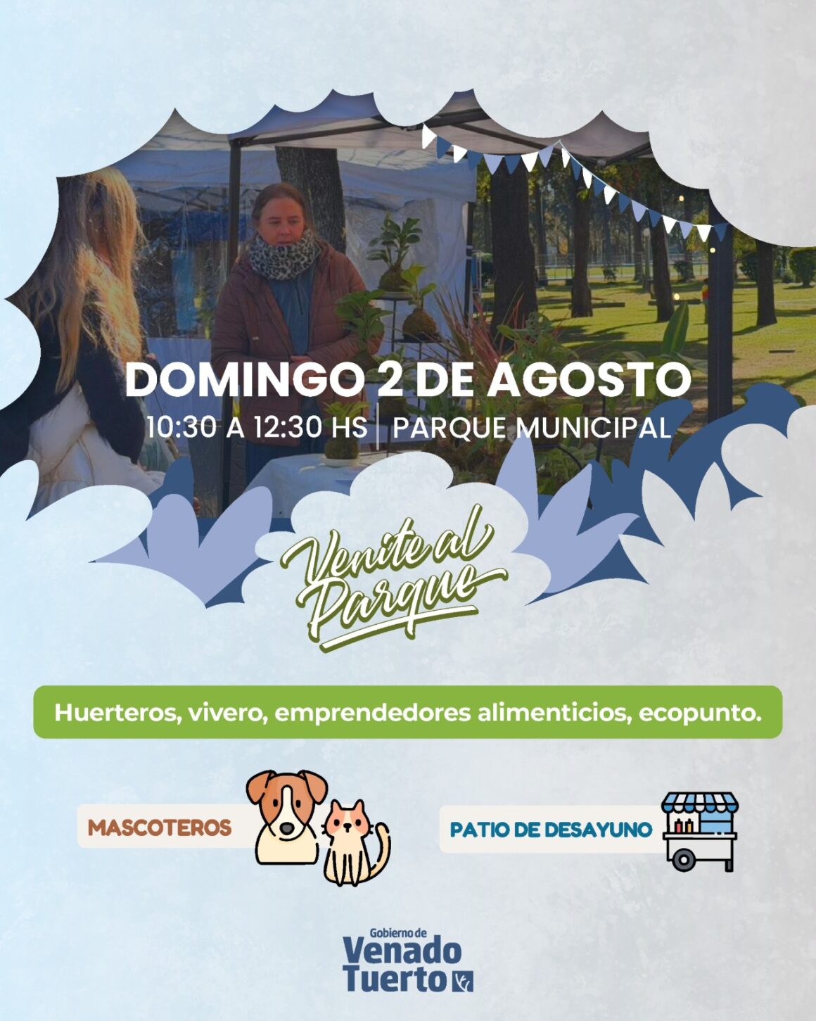 El Gobierno de Venado Tuerto invita a una nueva edición del “Venite al Parque”