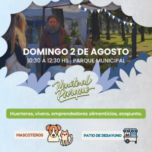 El Gobierno de Venado Tuerto invita a una nueva edición del “Venite al Parque”