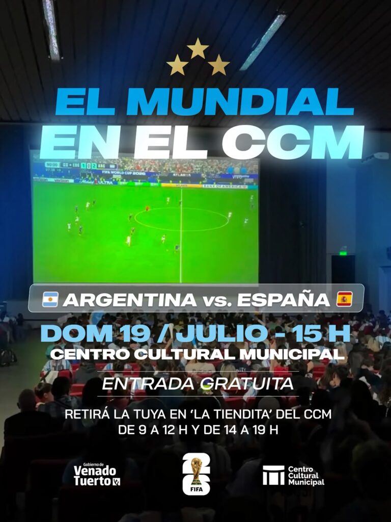 La final del Mundial también se vivirá en la pantalla gigante del Cultural