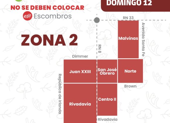 Recolección de residuos verdes Zona 2 domingo 12 de julio