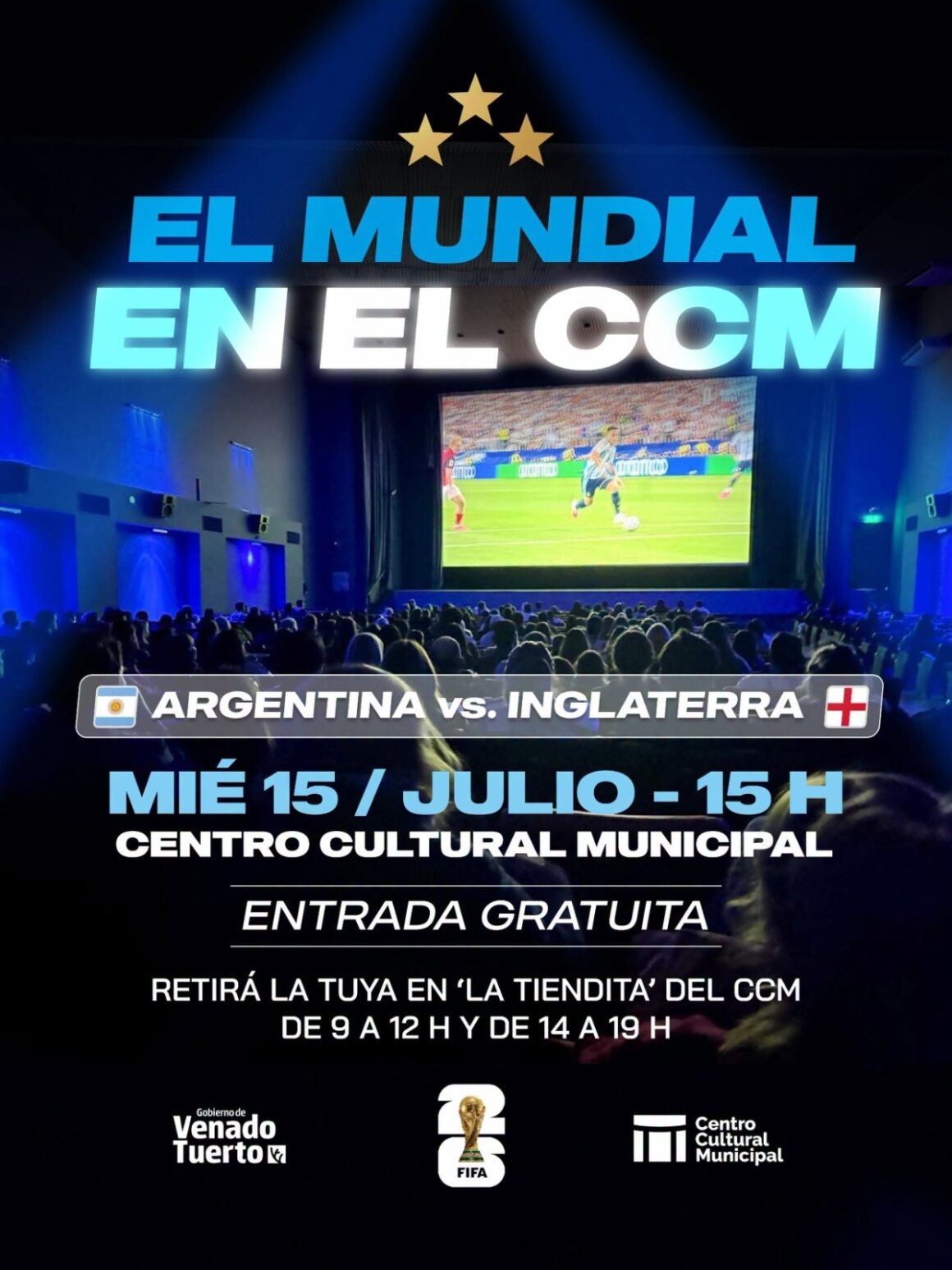 Mundial 2026: La Selección Argentina sigue avanzando y se la ve mucho mejor en la pantalla gigante del Cultural Mundial 2026: La Selección Argentina sigue avanzando y se la ve mucho mejor en la pantalla gigante del Cultural
