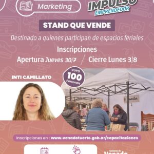 “Stand que Vende”, la nueva propuesta de capacitación del programa Impulso Emprendedor