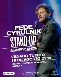 Fede Cyrulnik trae al Cultural su exitoso espectáculo “Stand Up Comedy Show”
