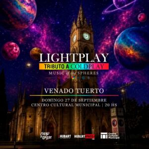 Lightplay, el mejor tributo a Coldplay, actuará en el Centro Cultural